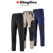 KingGee Mens Quantum Pant Stretch Ripstop Reflective Cargo Work Pants K13003 - Land to Coast