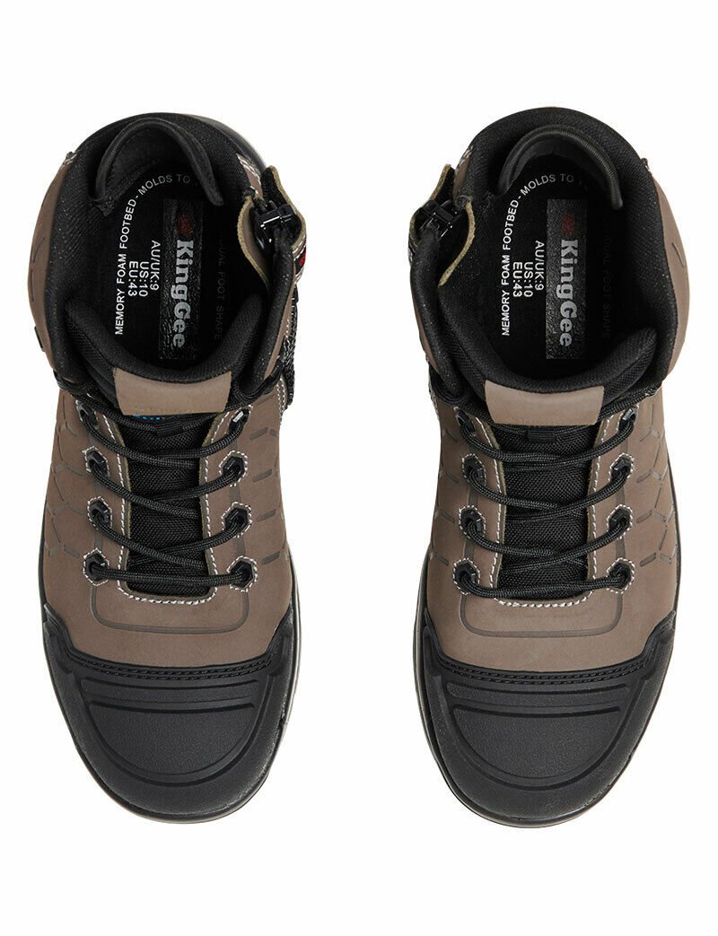 KingGee Mens Quantum Premium Quality Boots Leather Light Safety Work K27120 - Land to Coast