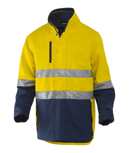 KingGee Mens Reflective 3 in 1 Cotton Jacket Work Safety Quilted Vest K55400 - Land to Coast