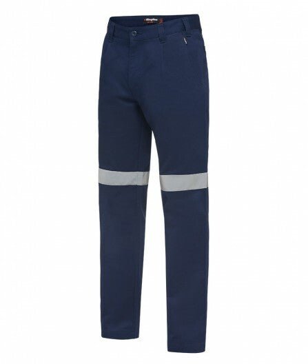 KingGee Mens Reflective Drill Pants Reinforced Stitching Safety Work K53020 - Land to Coast