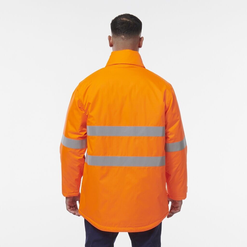 KingGee Mens Reflective Insulated Hooded Wet Weather Work Jacket K55037 - Land to Coast