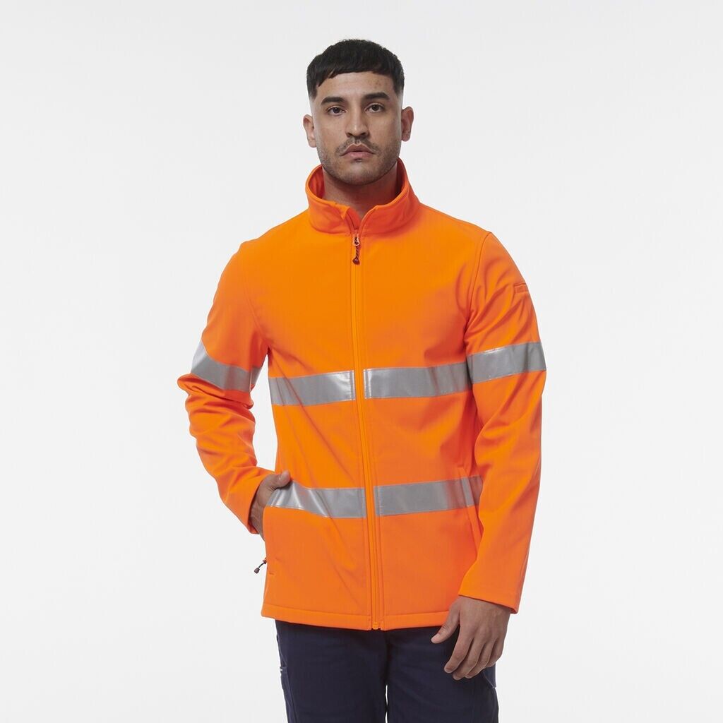 KingGee Mens Reflective Softshell Water Resistant Safety Work Jacket K55039 - Land to Coast