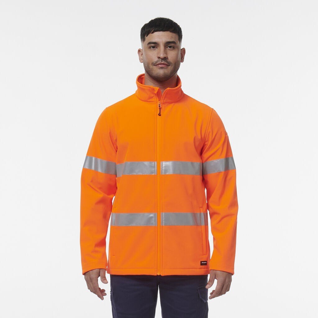 KingGee Mens Reflective Softshell Water Resistant Safety Work Jacket K55039 - Land to Coast