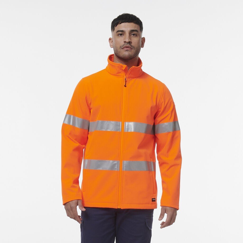 KingGee Mens Reflective Softshell Water Resistant Safety Work Jacket K55039 - Land to Coast