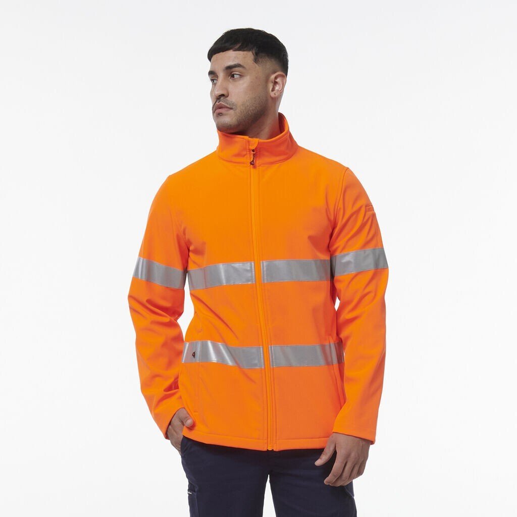 KingGee Mens Reflective Softshell Water Resistant Safety Work Jacket K55039 - Land to Coast