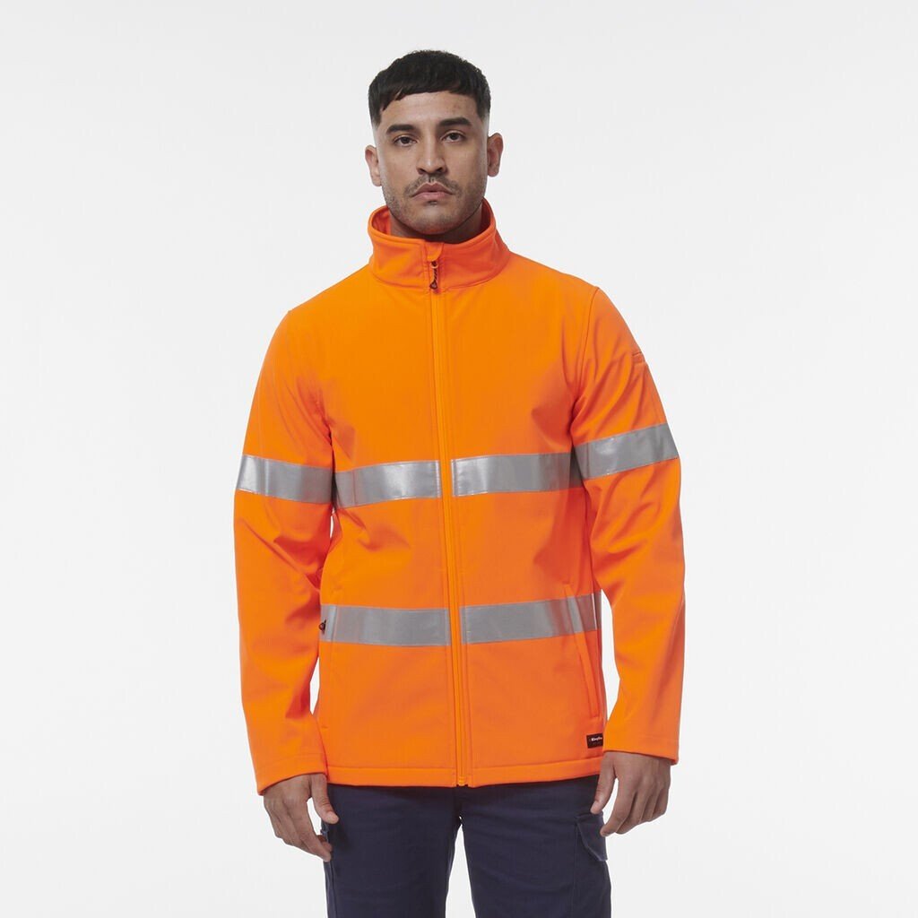 KingGee Mens Reflective Softshell Water Resistant Safety Work Jacket K55039 - Land to Coast