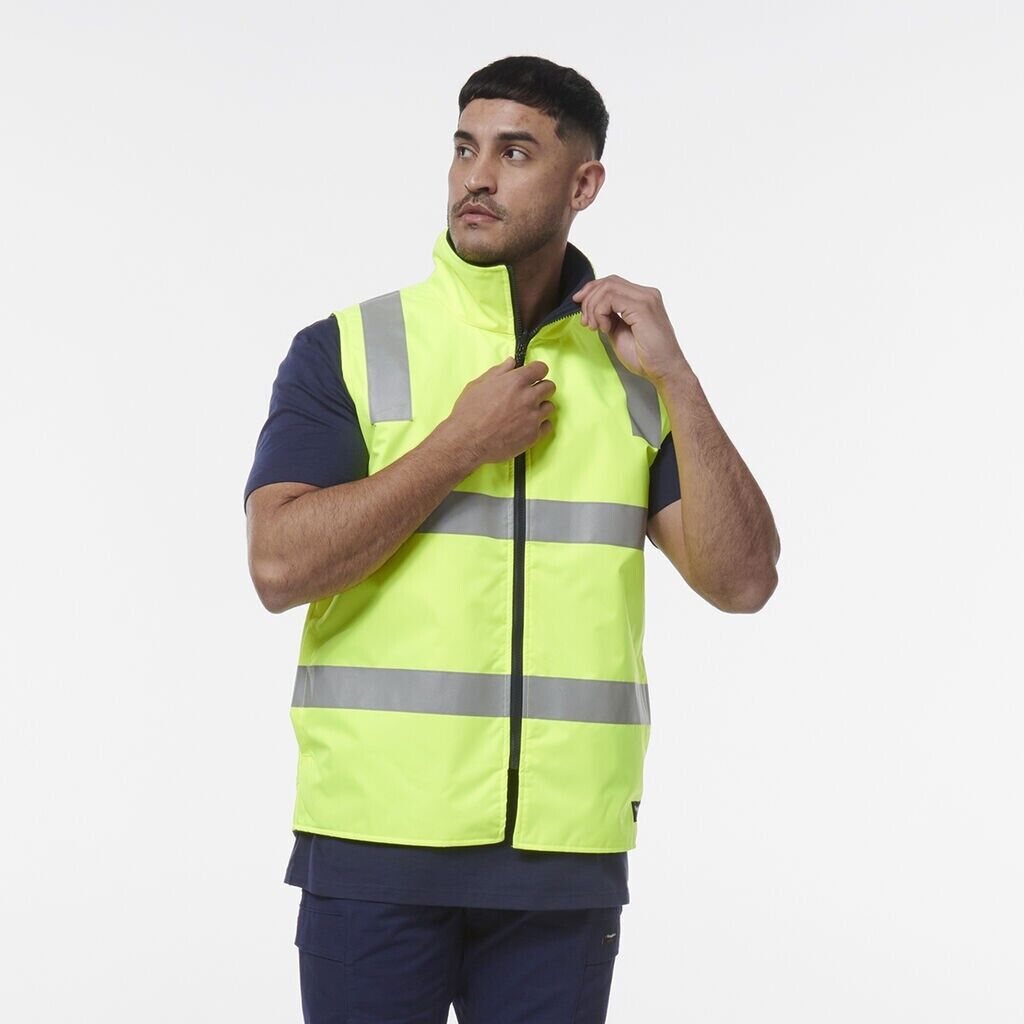 KingGee Mens Reflective Spliced Reversible Pockets Insulated Safety Vest K55031 - Land to Coast