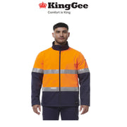 KingGee Mens Reflective Water Resistant Softshell Safety Work Jacket K55034 - Land to Coast