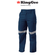 KingGee Mens Reflective WorkCool Pants Triple Stitching Taped Work Safety K53800 - Land to Coast