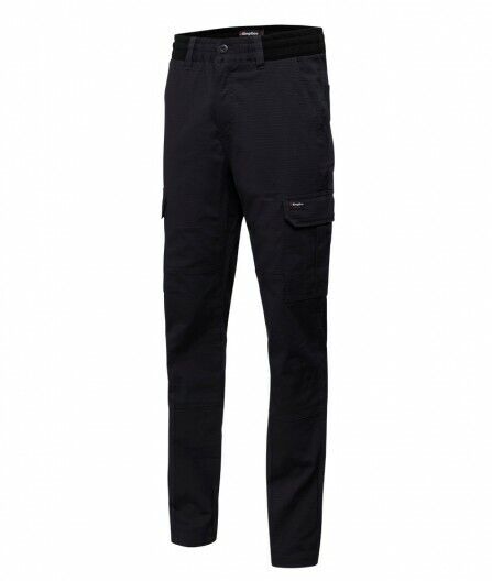 KingGee Mens Rib Comfy Waist Pant Tough Waistband Work Safety Drawstring K13005 - Land to Coast