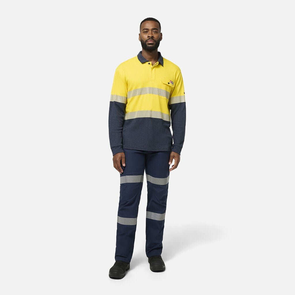 KINGGEE Mens ShieldTEC FR Hi - Vis Spliced Polo with FR Tape K84008 - Land to Coast