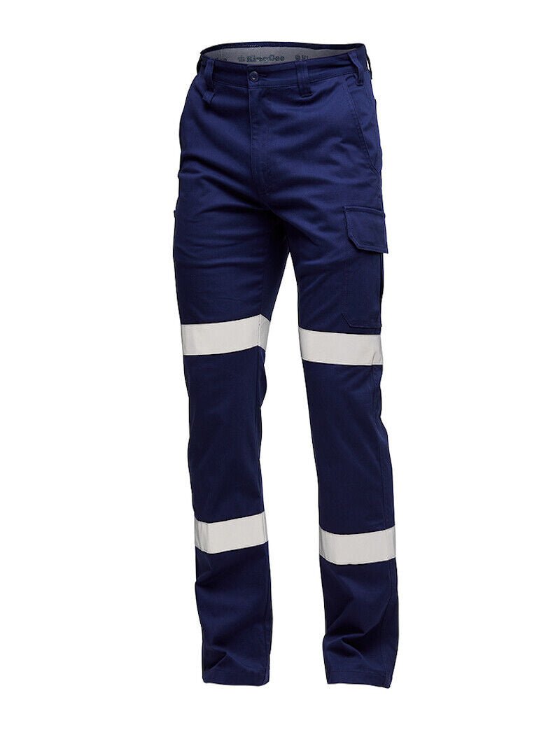 KingGee Mens Stretch Bio Motion Cargo Pants Cotton Work Safety Reflective K53018 - Land to Coast