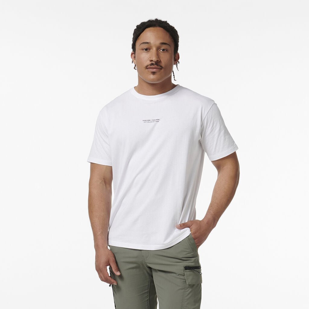 KINGGEE Mens Trademark Graphic Print Crew Neck Tee AUS Cotton Tshirt K14009 - Land to Coast