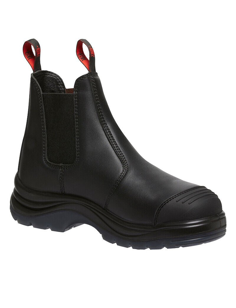 KingGee Mens Tradie Elastic Pull - Up Steel Toe Work Boots Memory Foam K25250 - Land to Coast