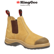 KingGee Mens Tradie Elastic Pull Up Work Boots Memory Foam Steel Toe Cap K25200 - Land to Coast