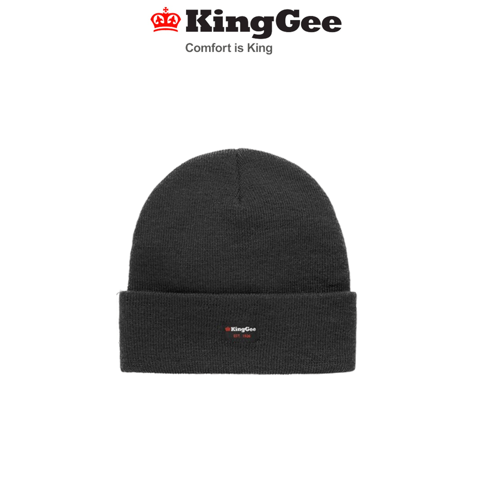 KingGee Mens Tradies Beanie Warm Comfortable Winter Hat Classic Workwear K61228 - Land to Coast