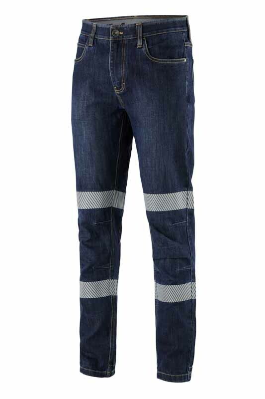 KingGee Mens Urban Coolmax Bio Motion Stretch Jeans Taped Denim Work K53007 - Land to Coast