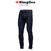 KingGee Mens Urban Coolmax Denim Slim Jeans Cotton Comfortable Gusset K13006 - Land to Coast