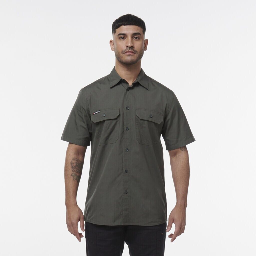 KingGee Mens Vented Workcool Breathable Pockets Lightweight Shirt K14030 - Land to Coast