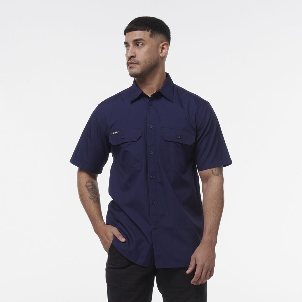 KingGee Mens Vented Workcool Breathable Pockets Lightweight Shirt K14030 - Land to Coast