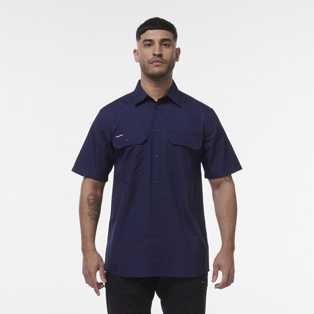 KingGee Mens Vented Workcool Breathable Pockets Lightweight Shirt K14030 - Land to Coast