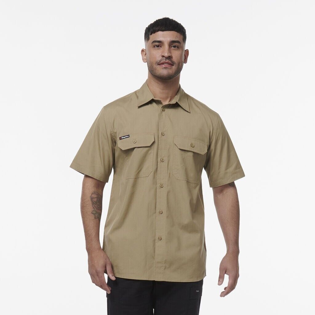 KingGee Mens Vented Workcool Breathable Pockets Lightweight Shirt K14030 - Land to Coast