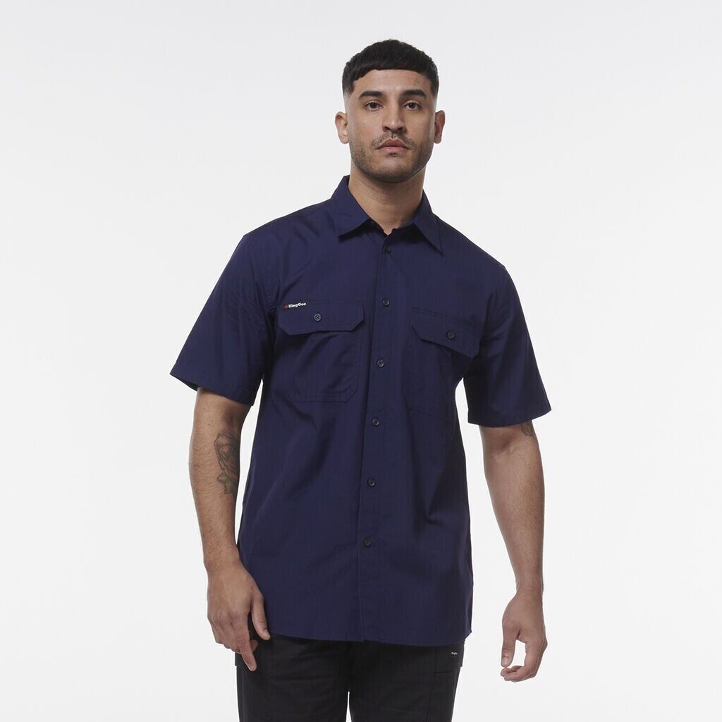 KingGee Mens Vented Workcool Breathable Pockets Lightweight Shirt K14030 - Land to Coast