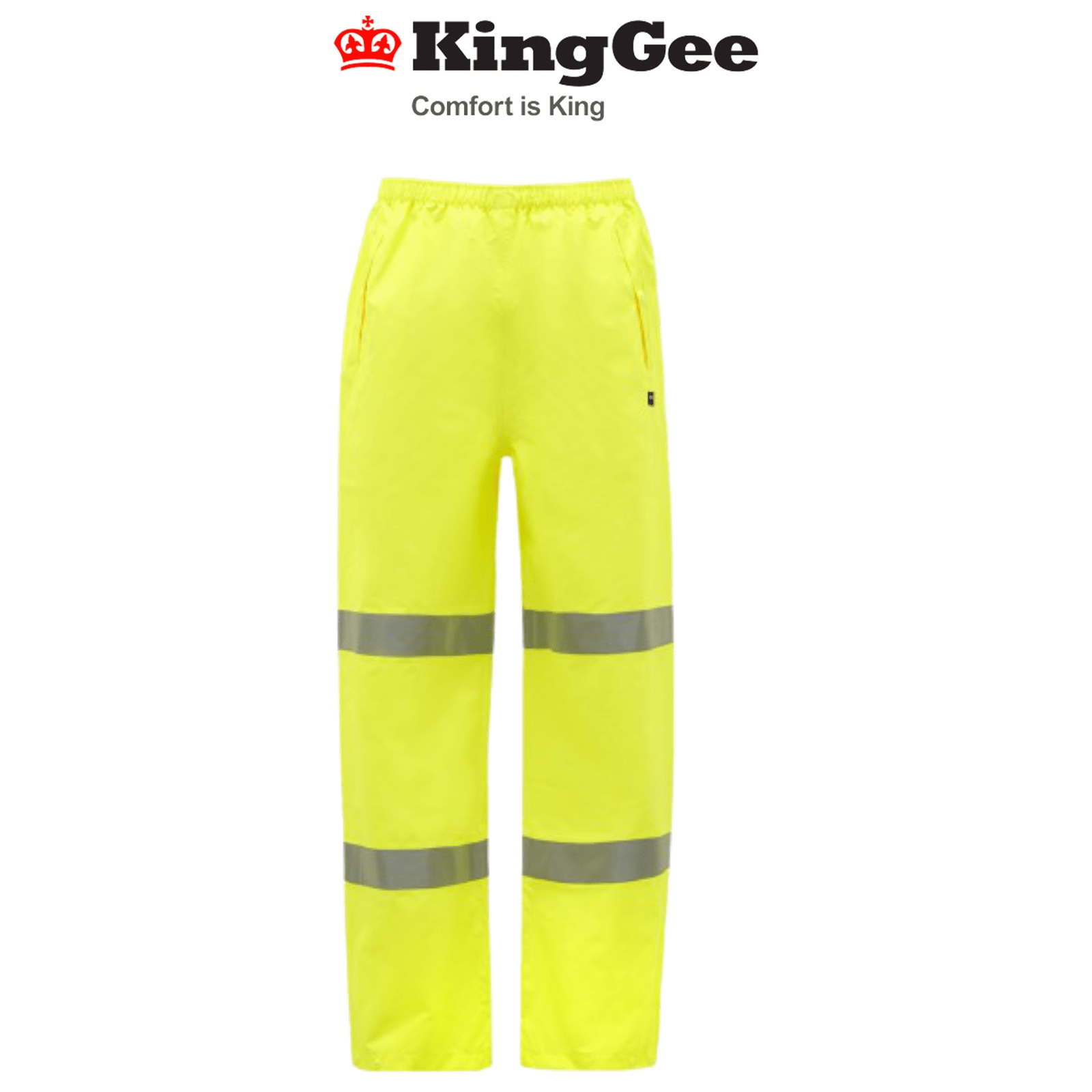 KingGee Mens Wet Weather Reflective Pant Lightweight Waterproof Safety K53035 - Land to Coast