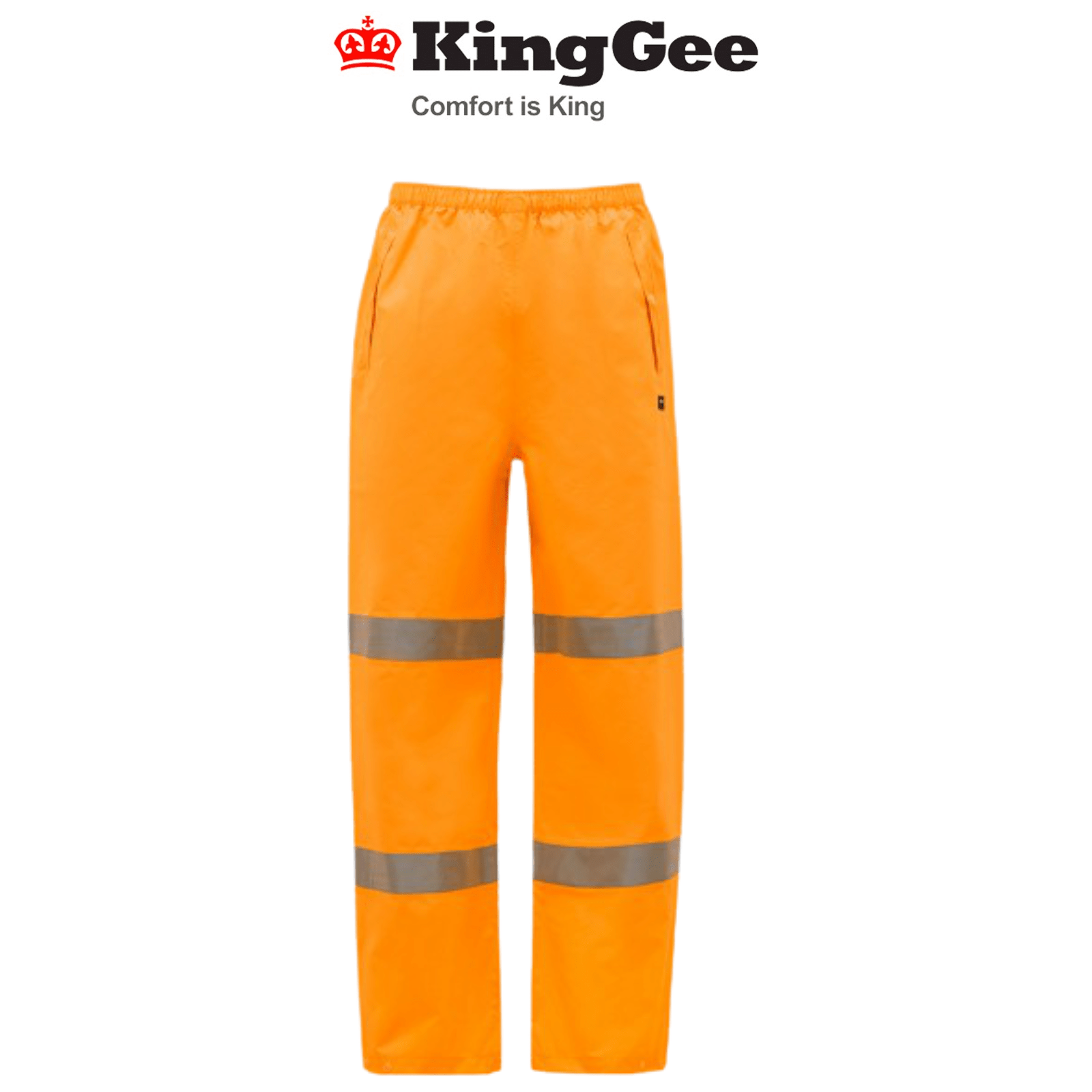 KingGee Mens Wet Weather Reflective Pant Lightweight Waterproof Safety K53035 - Land to Coast