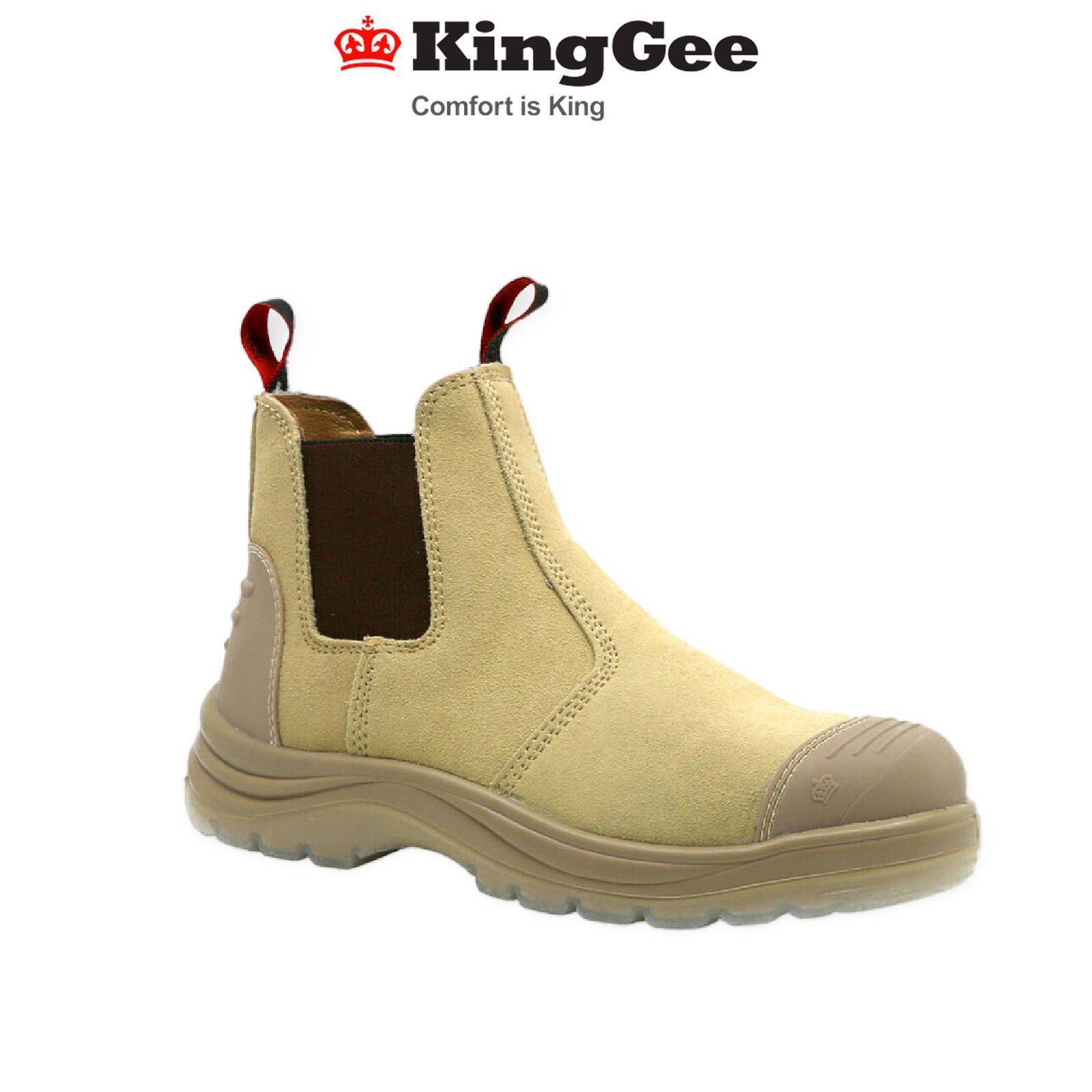 KingGee Mens Wills Suede Heat Resistant Outsole Safety Work Boots Comfort K25552 - Land to Coast