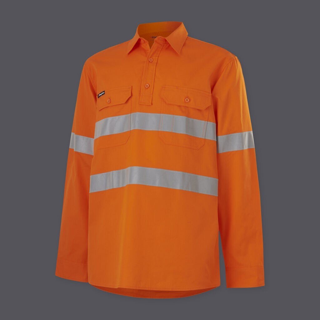 KingGee Mens Wookcool Vented Closed Front Lightweight Pockets Shirt Taped K54916 - Land to Coast