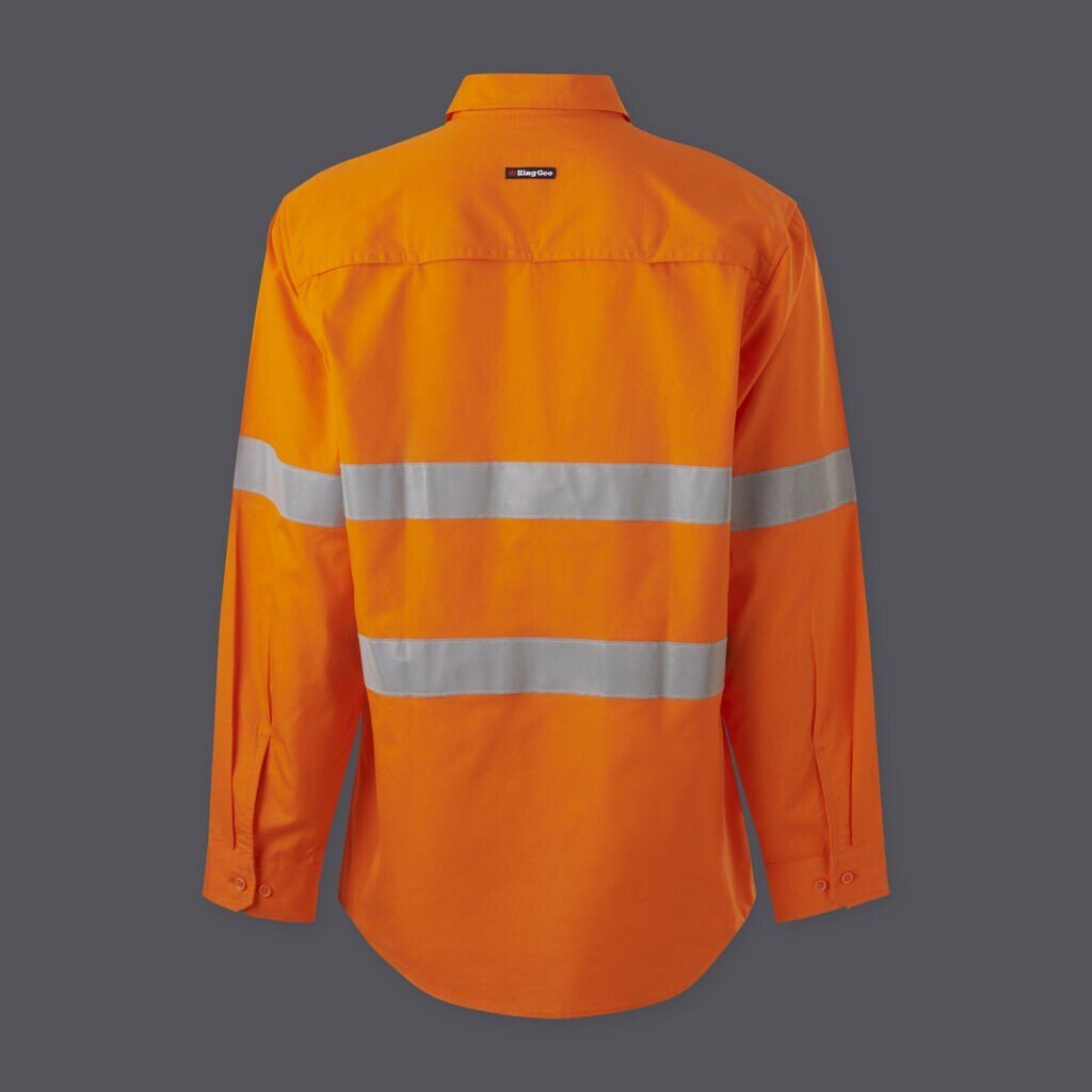 KingGee Mens Wookcool Vented Closed Front Lightweight Pockets Shirt Taped K54916 - Land to Coast