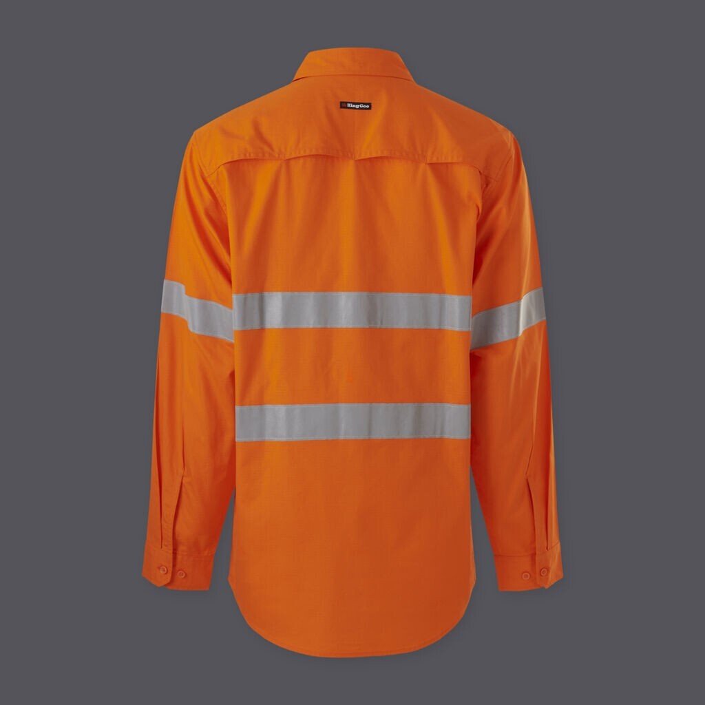 KingGee Mens Wookcool Vented Lightweight Breathable Taped Work Shirt K54915 - Land to Coast