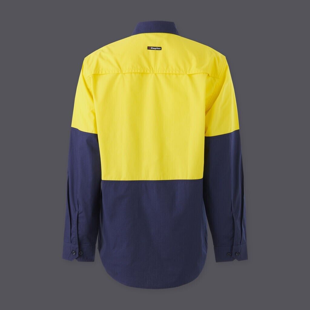 KingGee Mens Wookcool Vented Lightweight Spliced Shirt Pocket Long Sleeve K54911 - Land to Coast