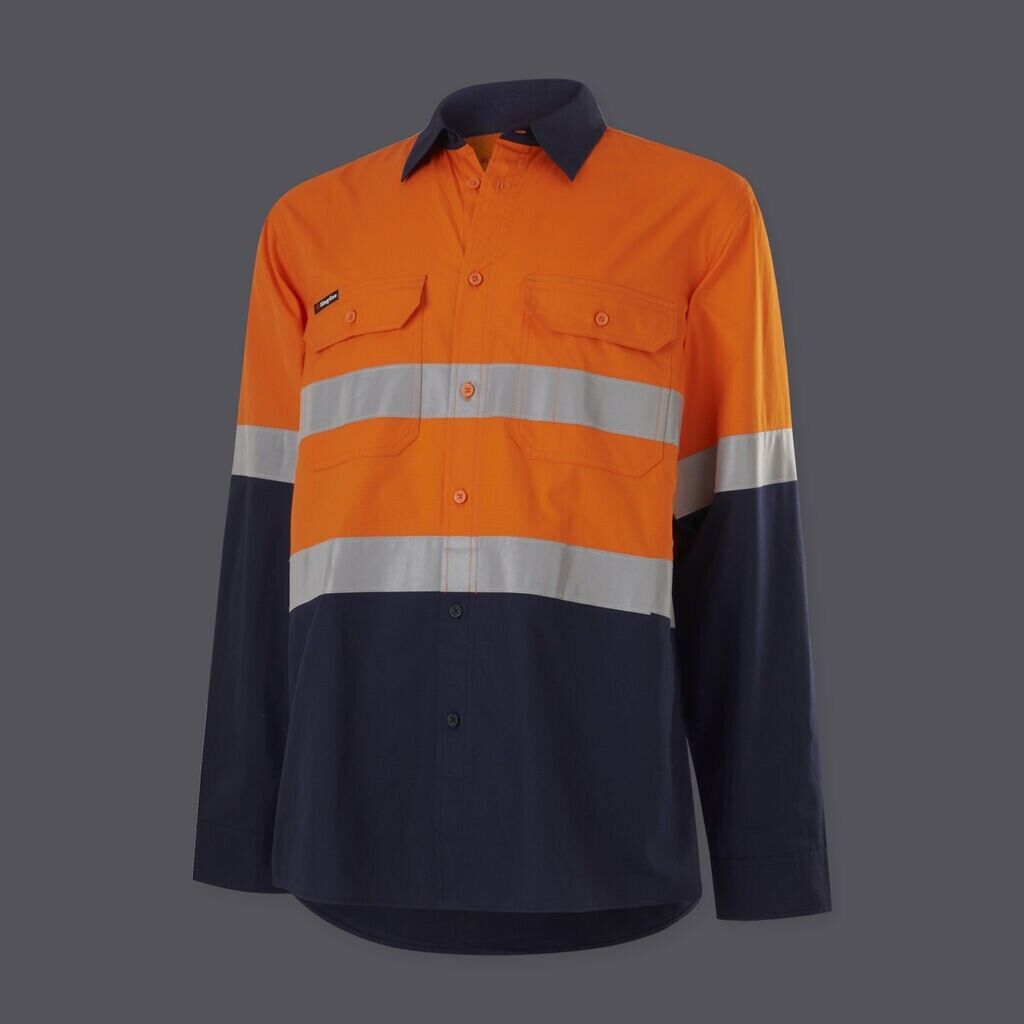 KingGee Mens Wookcool Vented Spliced Lightweight Breathable Shirt Taped K54913 - Land to Coast
