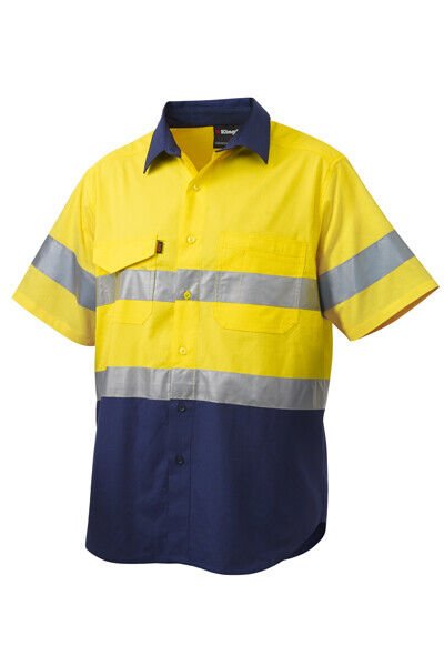 KIngGee Mens Workcool 2 Hi - Vis Summer Shirt Short Sleeve Work Lightweight K54885 - Land to Coast