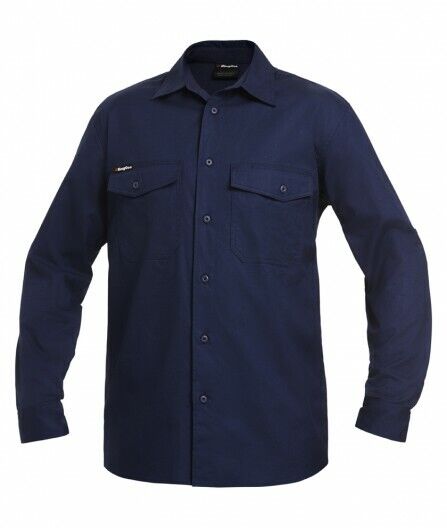 KingGee Mens Workcool 2 Shirt Long Sleeve Lightweight Breathable Workwear K14820 - Land to Coast