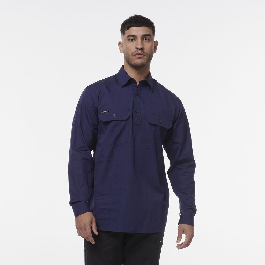KINGGEE Mens Workcool Breathable Vented Lightweight Closed Front Shirt K14033 - Land to Coast