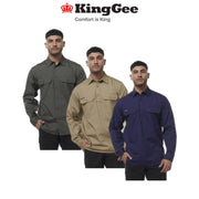 KINGGEE Mens Workcool Breathable Vented Lightweight Closed Front Shirt K14033 - Land to Coast