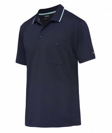 KingGee Mens Workcool Hyperfreeze Polo Short Sleeve Shirt Workwear Comfy K54209 - Land to Coast