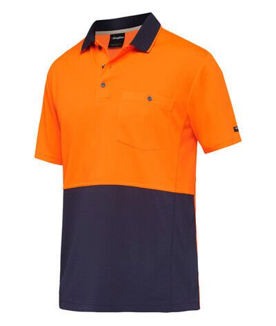 KingGee Mens Workcool Hyperfreeze Spliced Polo Shirt Short Sleeve Work K54205 - Land to Coast