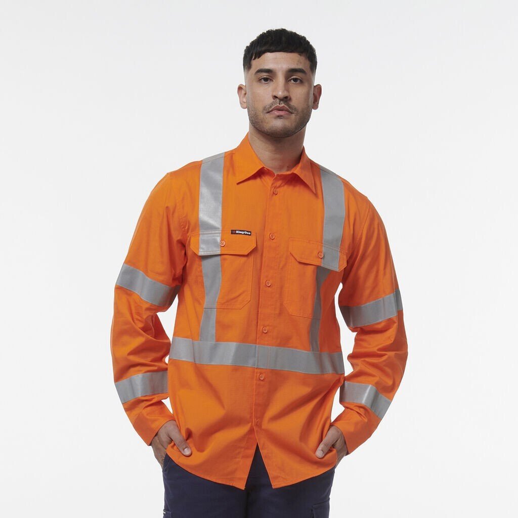 KingGee Mens Workcool Lightweight Breathable NSW Comfy Rail Work Shirt K54016 - Land to Coast