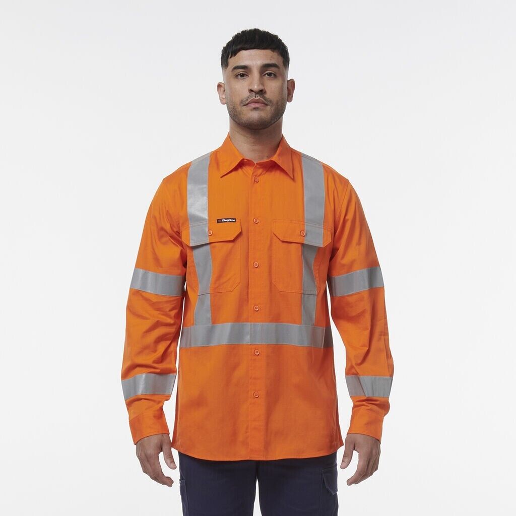KingGee Mens Workcool Lightweight Breathable NSW Comfy Rail Work Shirt K54016 - Land to Coast