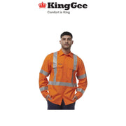 KingGee Mens Workcool Lightweight Breathable NSW Comfy Rail Work Shirt K54016 - Land to Coast