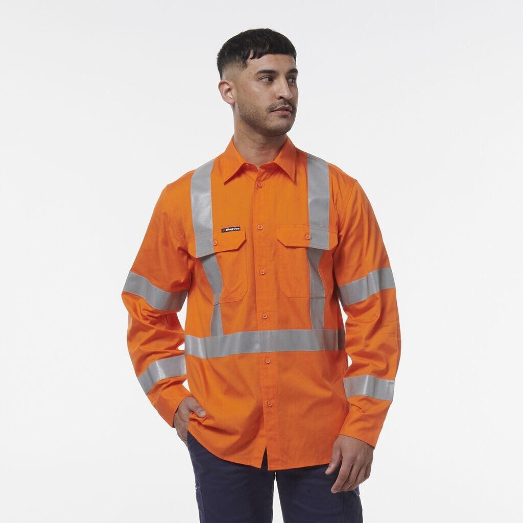KingGee Mens Workcool Lightweight Breathable NSW Comfy Rail Work Shirt K54016 - Land to Coast