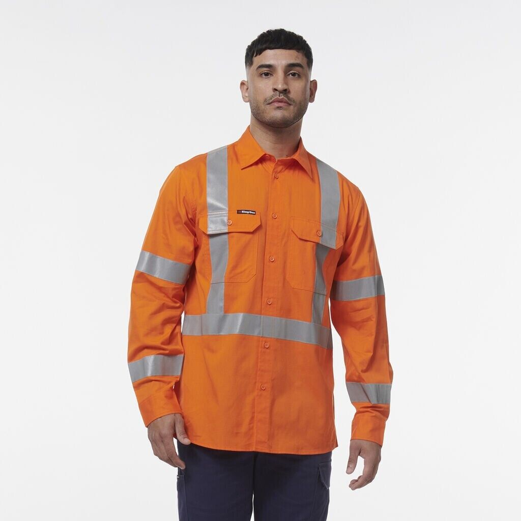 KingGee Mens Workcool Lightweight Breathable NSW Comfy Rail Work Shirt K54016 - Land to Coast