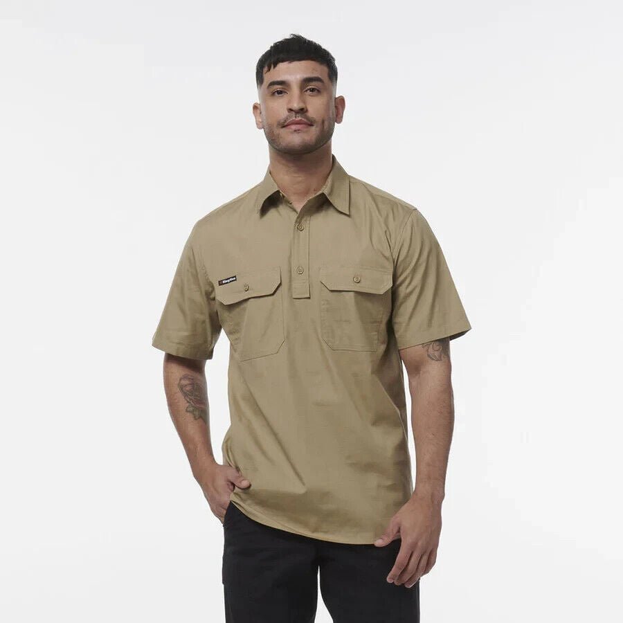 KINGGEE Mens Workcool Lightweight Vented Breathable Closed Front Shirt K14032 - Land to Coast