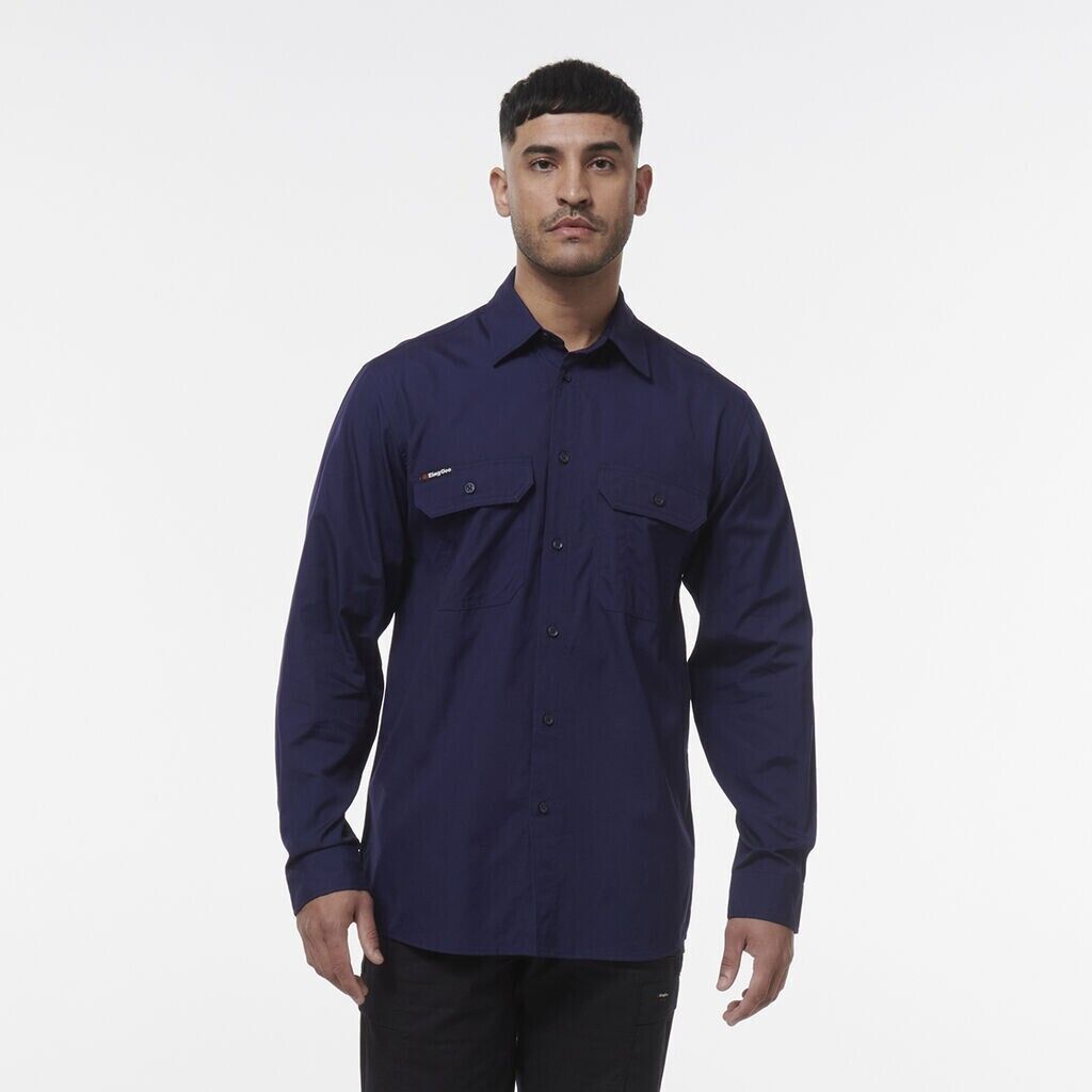 KINGGEE Mens Workcool Lightweight Workshirt Vented Breathable Shirt K14031 - Land to Coast