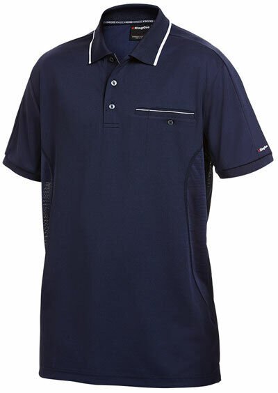 KingGee Mens Workcool Polo Short Sleeve Hyperfreeze Workwear Work Shirt K69789 - Land to Coast