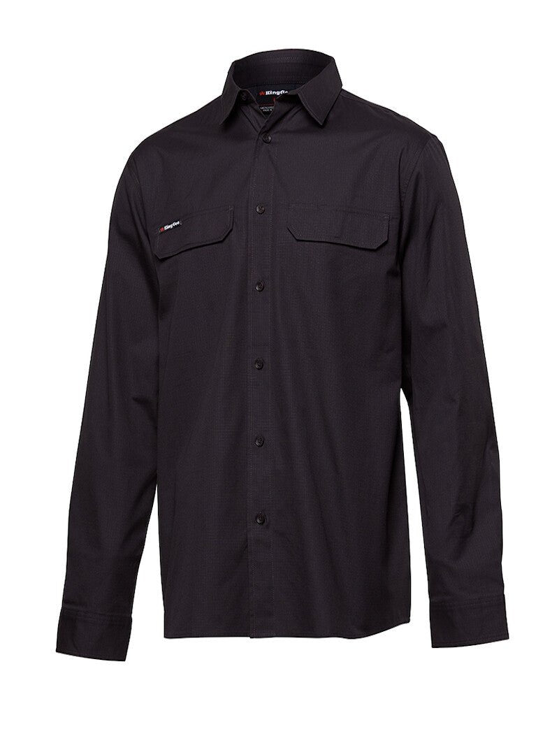 KingGee Mens Workcool Pro Shirt Long Sleeve Stretch Ripstop Durable Work K14021 - Land to Coast